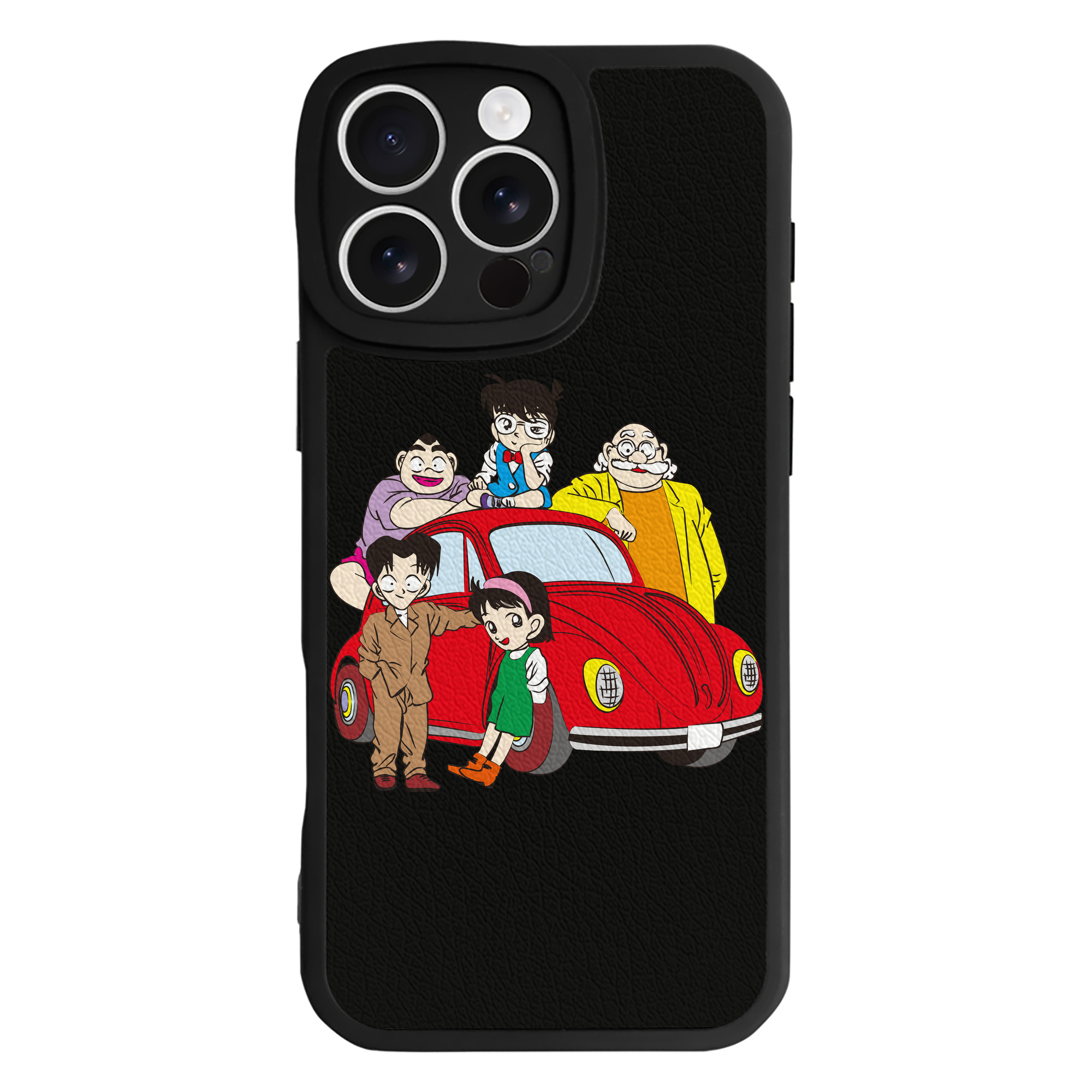 （画像用） 名探偵コナン Detective Conan 【iPhone 16シリーズ対応】シリコンスマホケース（レザー調） 材質：シリコン